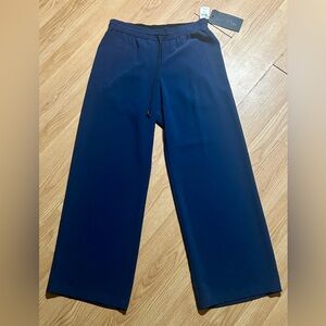 Rag & bone Nordstrom Navy Blue Wide-Leg Pants Medium